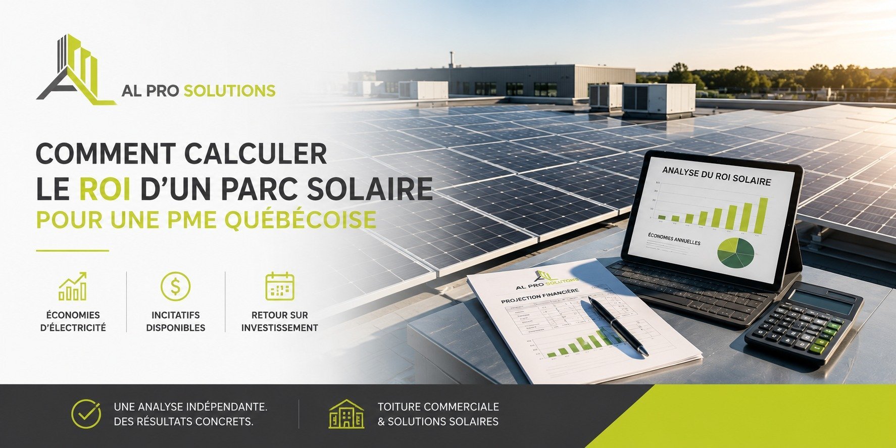 Comment calculer le ROI d'un parc solaire pour une PME québécoise